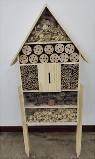 giant insect hotel with two stake