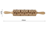 big rolling pin with laser carving