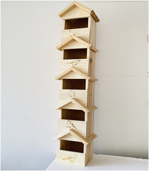 giant bird house  with laser carving birds